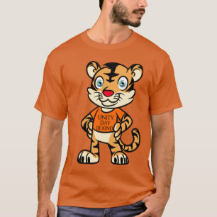 tijger draag oranje dag van eenheid shirt grappig