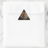 tijger driehoek sticker (Tas)