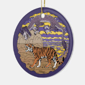 Tijger en draak keramisch ornament (Links)