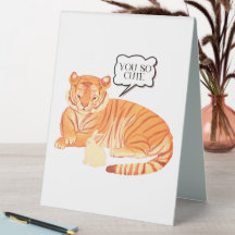 Tijger en konijn Vriendschap – Illustratie van ee