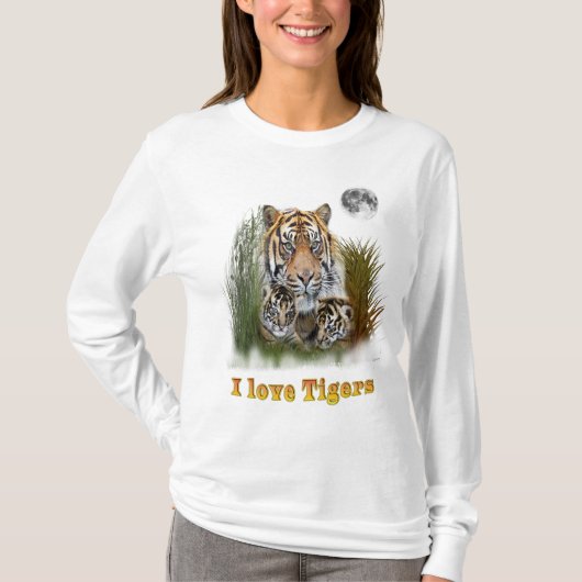 Tijger en kubs T-Shirt (Voorkant)