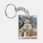 Tijger en kubusliefde sleutelhanger (Voorkant Links)