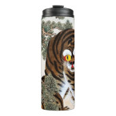 Tijger en Magpie Minhwa onder Pine Tree Thermosbeker (Voorkant)