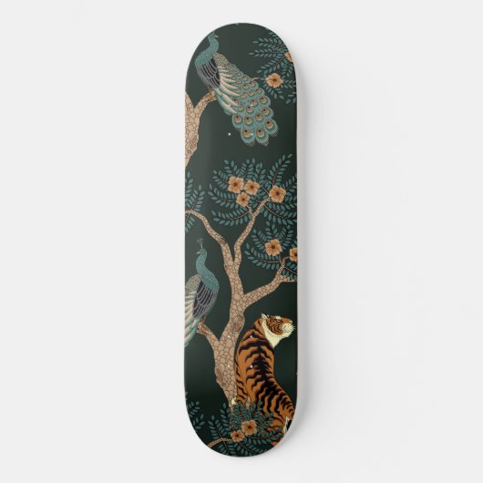 tijger en pauw skateboard (Voorkant)