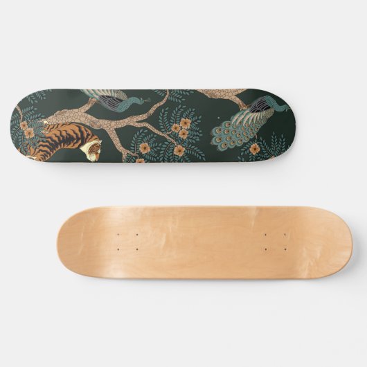  tijger en pauw skateboard (Horizontaal)