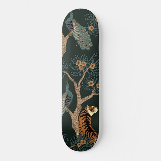  tijger en pauw skateboard (Voorkant)