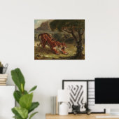 Tijger en slang - Eugène Delacroix Fine Art Poster (Thuiskantoor)