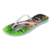 Tijger en waterval teenslippers (Schuin)