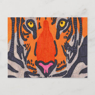 Tijger (enkel) - Ansichtkaart Briefkaart
