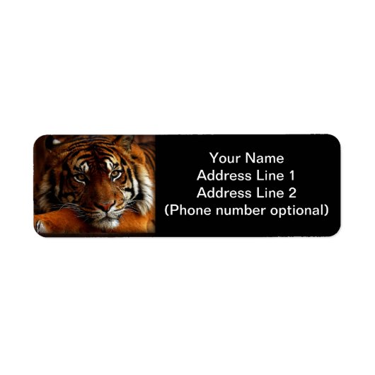 tijger etiket (Voorkant)