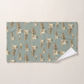Tijger Exotisch Dier Patroon Sage Groen Bad Handdoek (Handdoek)