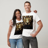Tijger Eyes Mannen Basic Wit T-Shirt (Unisex)