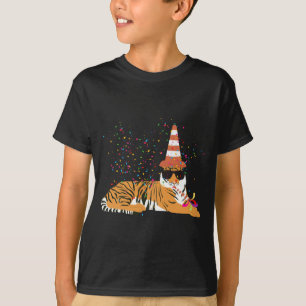 Tijger Feestvierende Dieren Die Een Feest Hebben T-shirt
