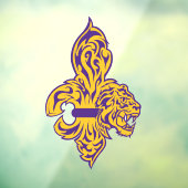 Tijger Fleur De Lis venstersticker Raamsticker (Vel 3)