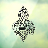 Tijger Fleur De Lis venstersticker Raamsticker (Vel 3)