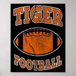 Tijger Football Vintage Vervuild Poster