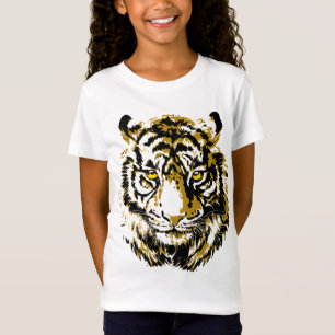 Tijger geel - kleurig tijgergezicht T-shirt