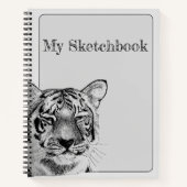 Tijger Geest Dier Originele Kunst Notitieboek (Voorkant)