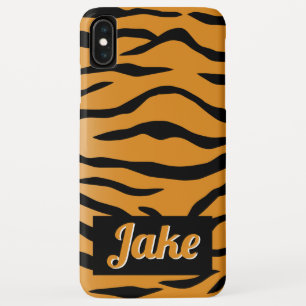 Tijger gestreept oranje en zwart iPhone XS max hoesje