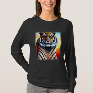 Tijger gezicht hoofd grote katachtigen roofdier af t-shirt
