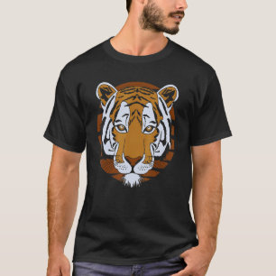 Tijger gezicht hoofd grote katten afdrukken roofdi t-shirt