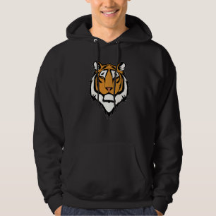 Tijger Gezicht Hoofd Grote Katten Print Predator M Hoodie