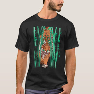 Tijger Gezicht Kop Grote Katachtigen Print Roofdie T-shirt