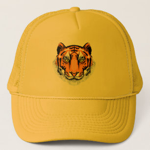 Tijger Gezicht Logo Trucker Pet