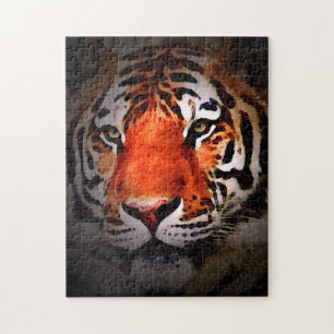 Tijger Gezicht Motiverende Kunst Legpuzzel