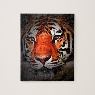 Tijger Gezicht Motiverende Kunst Legpuzzel