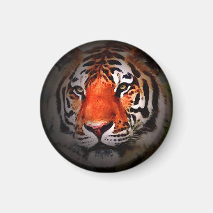 Tijger Gezicht Motiverende Kunst Magneet
