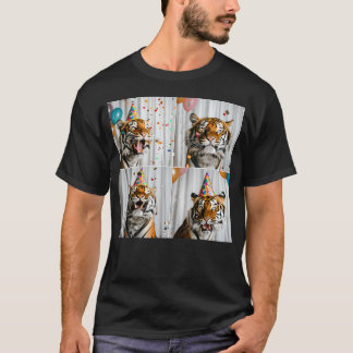 Tijger Gezicht Verjaardagshoed Jungle Dierenliefhe T-shirt
