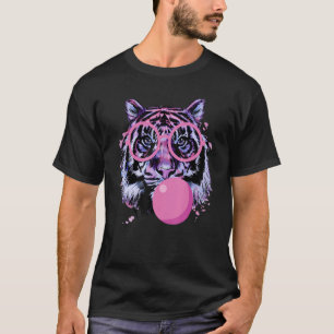 Tijger Gezicht Waterverf Mooie Bril Wilde Dieren T-shirt