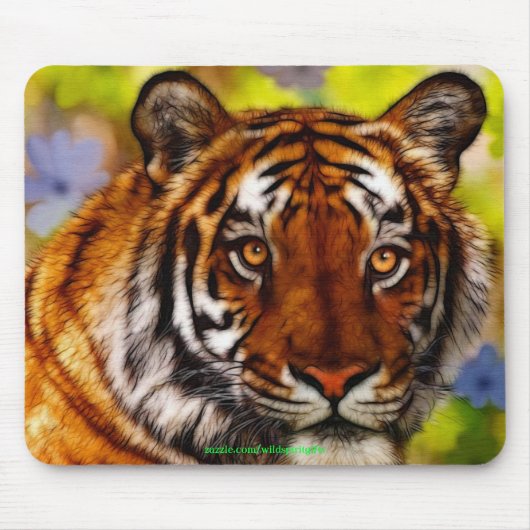 Tijger Gezicht Wildlife Mousemat Muismat (Voorkant)