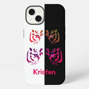 Tijger Gezicht Zwart & Wit iPhone 13 Hoesje