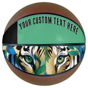 Tijger Groene Ogen Modern Koel Wild Dier Basketbal