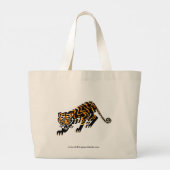 Tijger - grote canvas tas (Achterkant)