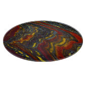 tijger ijzer in rood, geel, blauw snijplank (Hoek)