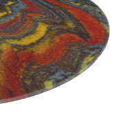 tijger ijzer in rood, geel, blauw snijplank (Hoek)