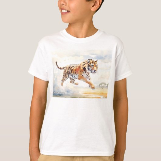 Tijger in actie 2 t-shirt (Voorkant)