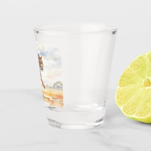 Tijger in actie shot glas (Rechts)