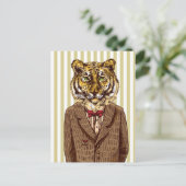 Tijger in avond Draag Briefkaart (Staand voorkant)