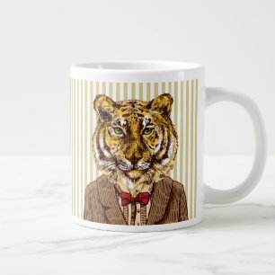 Tijger in avond Draag Extra Grote Beker