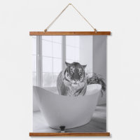 Tijger in badkuip Badkamer Kunst Fun Dier