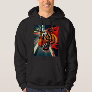 tijger in beweging hoodie