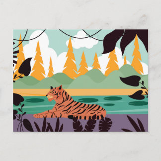 Tijger in de Jungle 2 Briefkaart