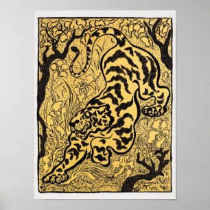 Tijger in de jungle (Tiger in the Jungle) (1893 Poster