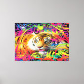Tijger in de Oerwoud Canvas Afdruk (Voorkant)