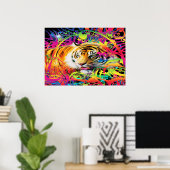 Tijger in de Oerwoud Poster (Thuiskantoor)