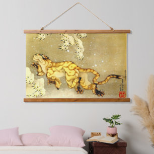 Tijger in de Sneeuw Katsushika Hokusai 1849 Hangend Wandkleed